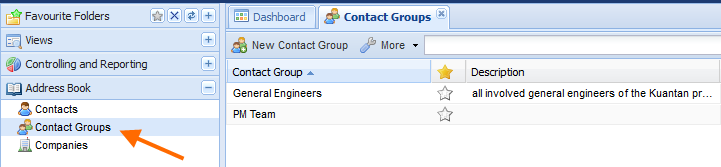 New Contact Group