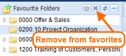 Remove favourite folder