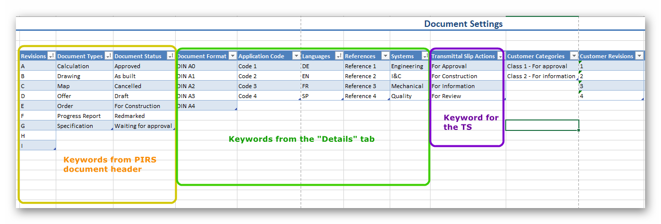 Document Settings