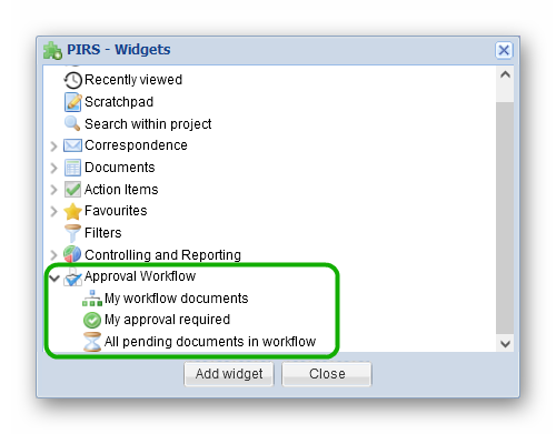 Approval workflow