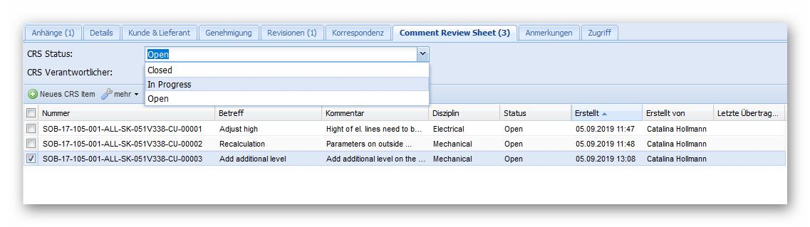 CRS Status