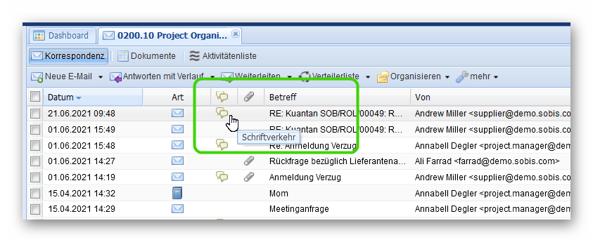 Schriftverkehr