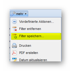 Filter speichern