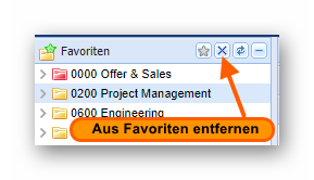 Remove favourite folder